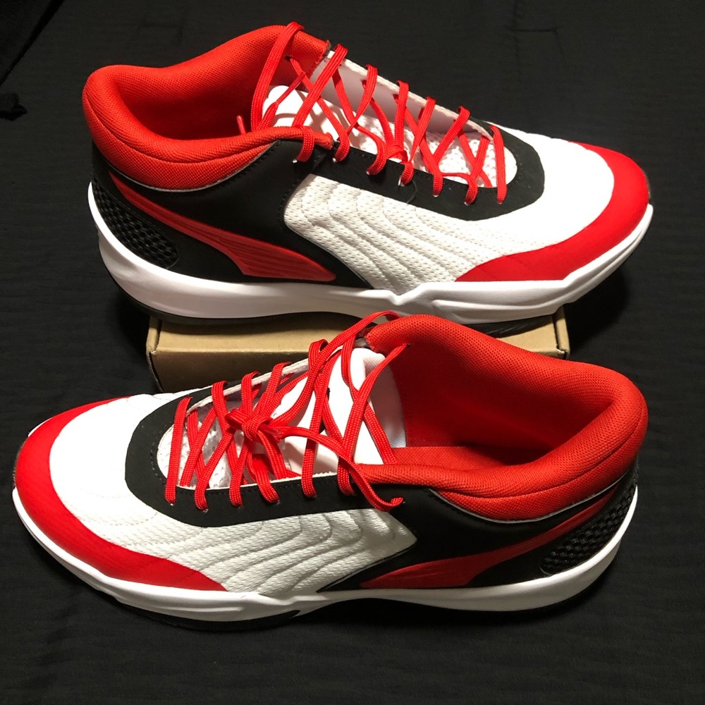 Puma Court Pro 2 Black For All Time Red White Men, Size 12, Basketball 312180-03